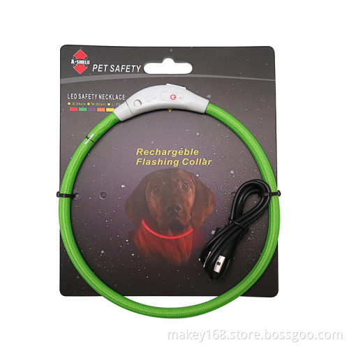 Usb Rechargeable Glow Pets Dog Collar With Led Lights